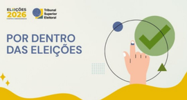 Identidade visual da série Por Dentro das Eleições. Arte: Secom/TSE