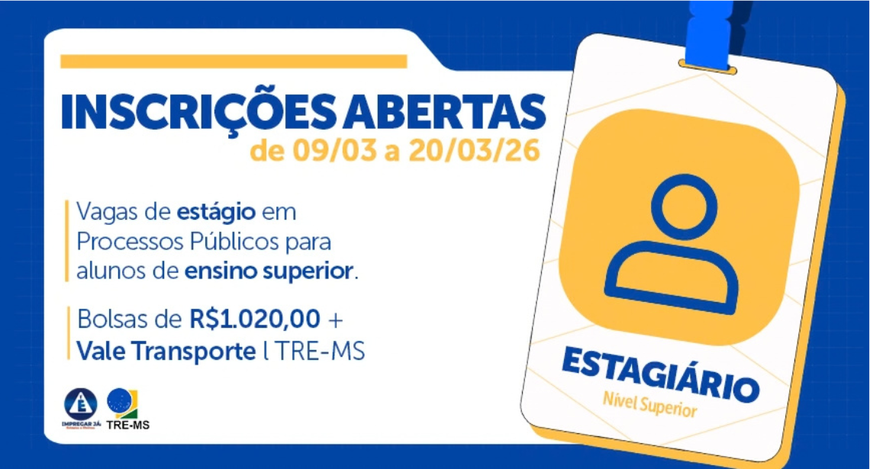 TRE-MS abre processo seletivo para estagiários de nível superior