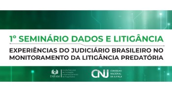 Imagem de divulgação do seminário em tons de verde e branco com escritas informando sobre o evento