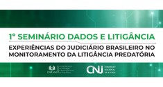 Imagem de divulgação do seminário em tons de verde e branco com escritas informando sobre o evento