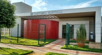 Município de Rio Brilhante terá feriado nesta quinta-feira (8) Fachada do Cartório Eleitoral