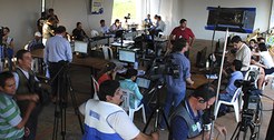 Imprensa no TRE-MS na eleição 2012.