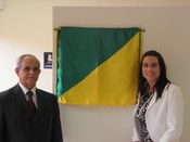 Presidente do TRE-MS, desembargador Josué de Oliveira, e a diretora-geral, Letânia Ferraz de Bri...