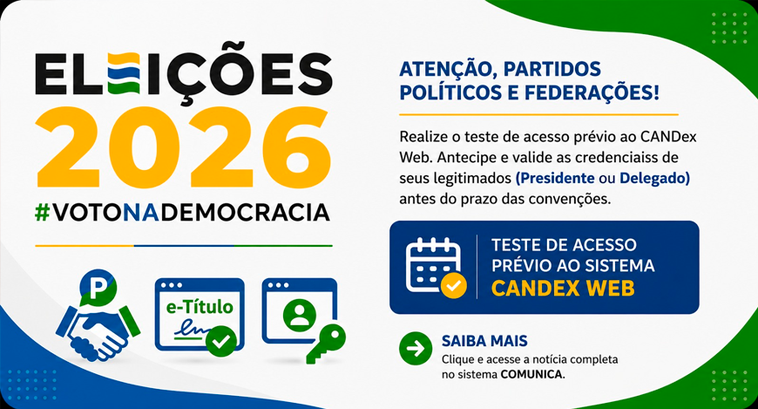 Presidentes, delegados e operadores partidários devem verificar as credenciais antes do início d...