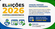 Presidentes, delegados e operadores partidários devem verificar as credenciais antes do início d...