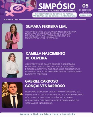 Encontro promove debates sobre violência de gênero na política e no ambiente digital no Parque d...