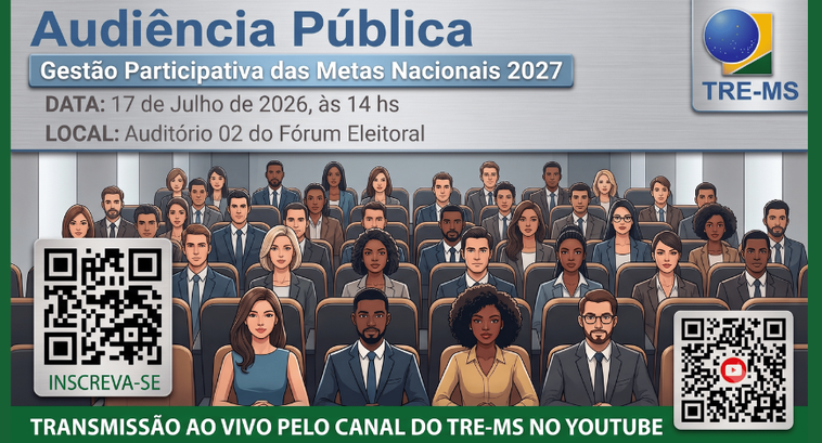 Evento será realizado nesta sexta-feira (17), às 14h, no Auditório 02 do Fórum Eleitoral