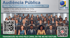 Evento será realizado nesta sexta-feira (17), às 14h, no Auditório 02 do Fórum Eleitoral