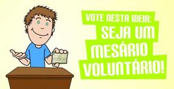 Ilustração de mesário utilizada na campanha do TRE-MS para captação de mesário voluntário, para ...