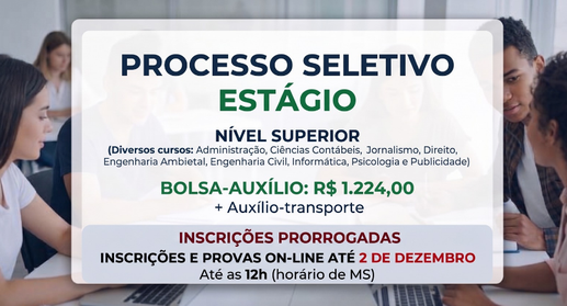 Candidatos podem se inscrever e realizar a prova on-line até as 12h do dia 2 de dezembro