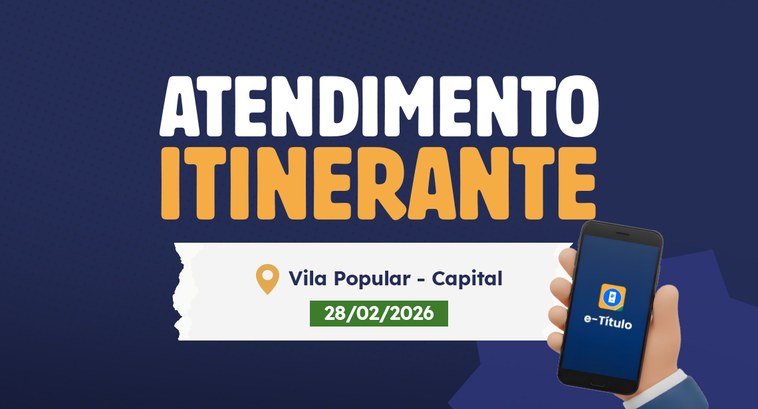 TRE-MS realizará atendimento itinerante na Vila Popular neste sábado (28) O atendimento acontecerá na Escola Municipal Frederico Soares, das 8h às 15h