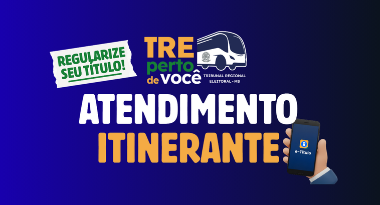 TRE-MS realizará atendimento itinerante no Jardim Noroeste neste sábado (6) A ação acontecerá das 8 às 15h no CRAS Hércules Mandetta