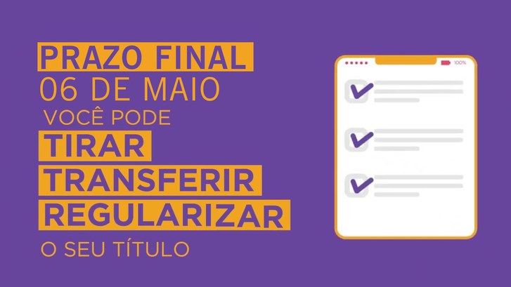 06 de maio é a data-limite para tirar o primeiro título e transferir o domicílio eleitoral